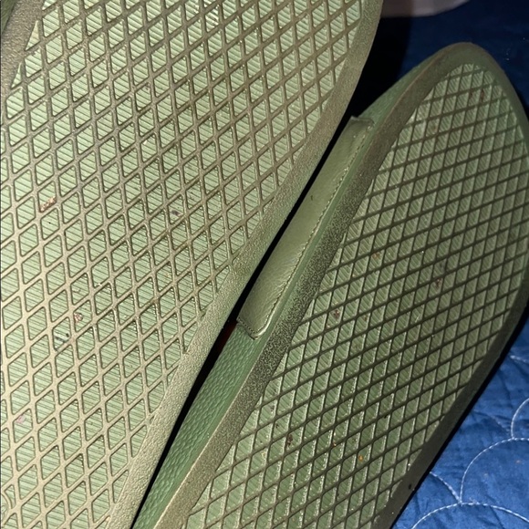 Green Slide Sandals